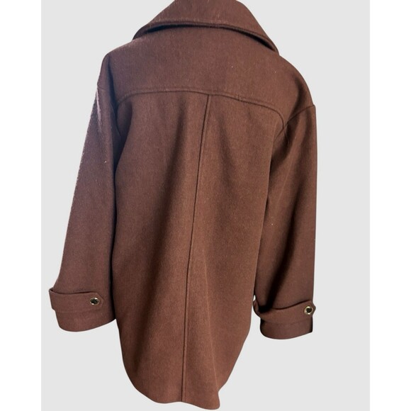 Marc New York Anthony Marc Womens Knit Brown Double Breasted Jacket Coat M - Picture 5 of 11